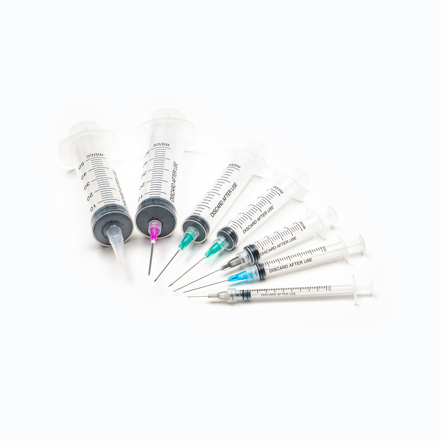 Luer Lockを使用した使い捨て注射器